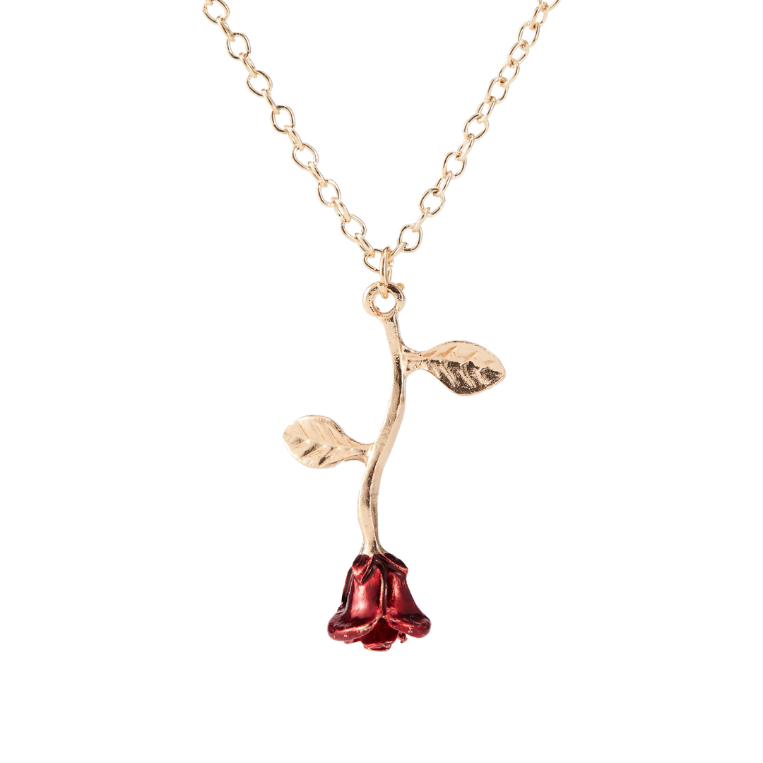 Rose necklace with eternal rose